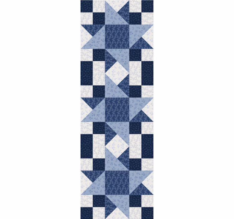 Carta da parati geometrica modello di blocchi blu - TenStickers