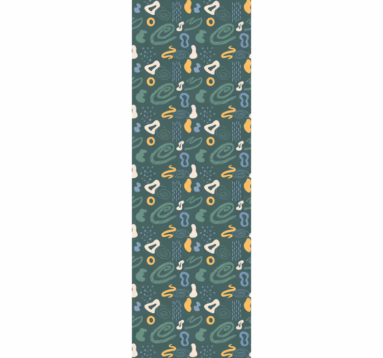 Carta da parati geometrica modello di forme curve - TenStickers