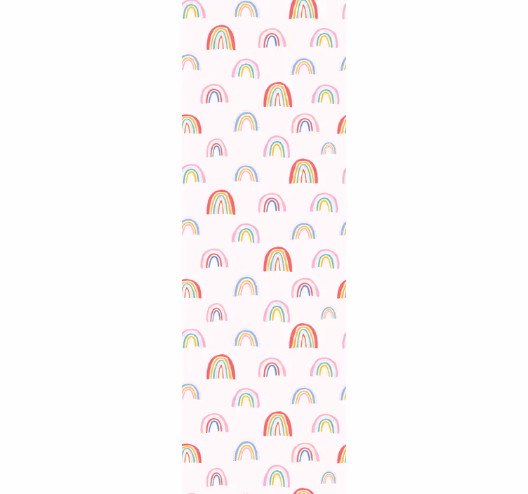 Carta da parati cameretta motivi arcobaleno colorati - TenStickers