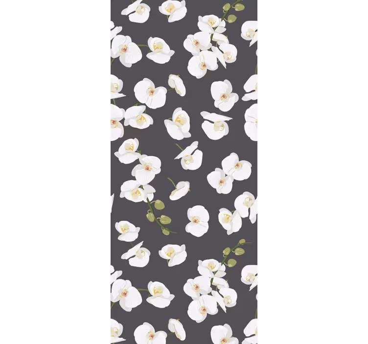Carta da parati floreale Orchidee bianche - TenStickers