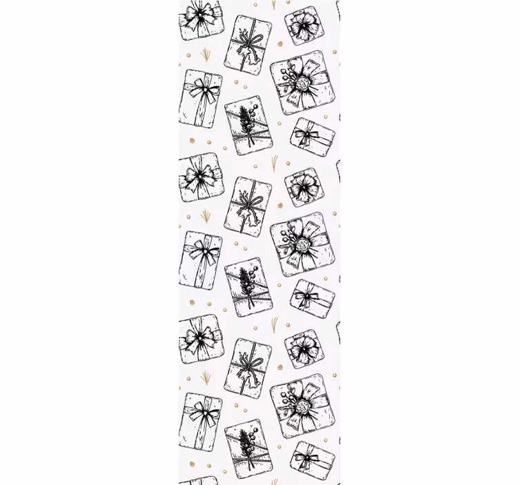 Carta da parati natalizia modelli di fiocchi regalo - TenStickers