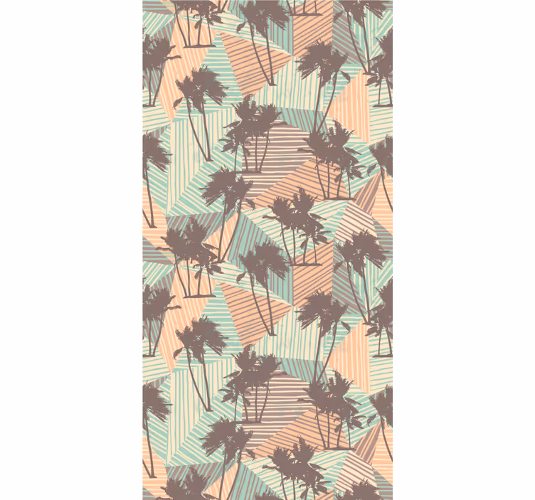 Carta da parati alberi sagome tropicali - TenStickers