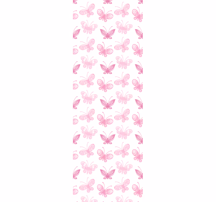 Carta da parati farfalle sfumature rosa - TenStickers