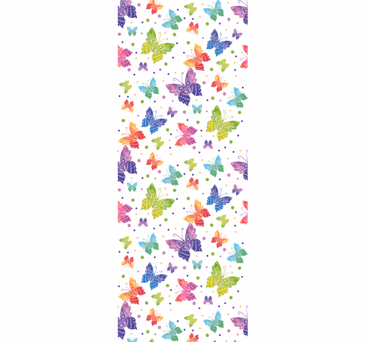 Carta da parati farfalle modello colorato per neonati - TenStickers
