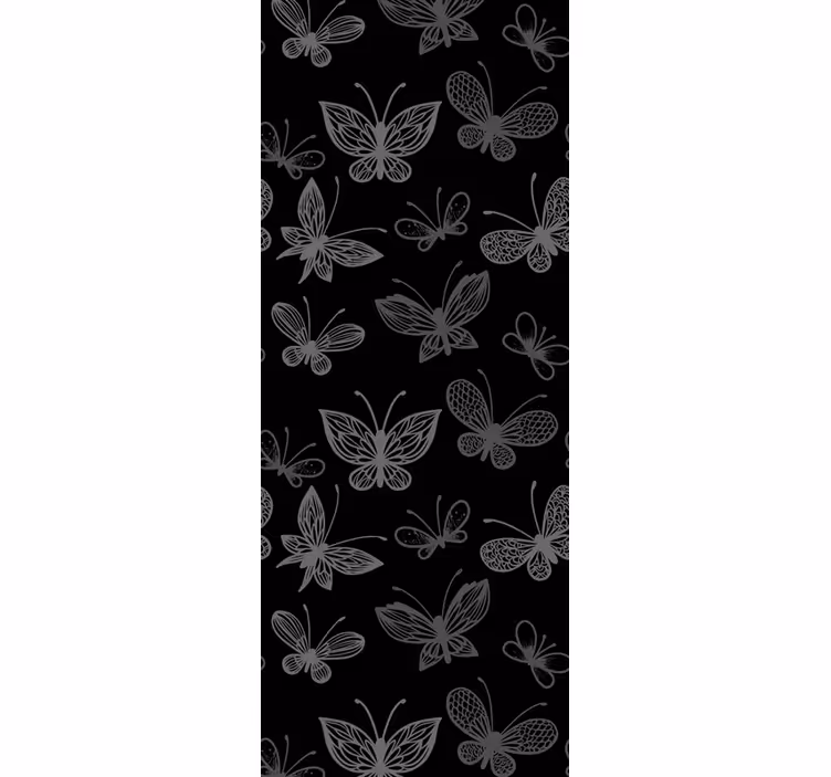 Carta da parati farfalle eleganti sagome nere - TenStickers