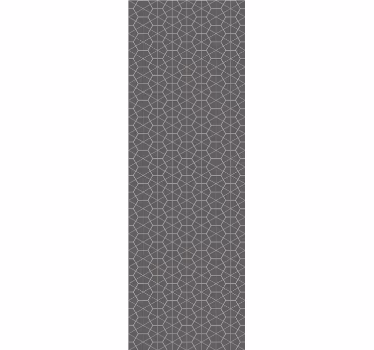 Carta da parati geometrica disegno esagonale grigio - TenStickers
