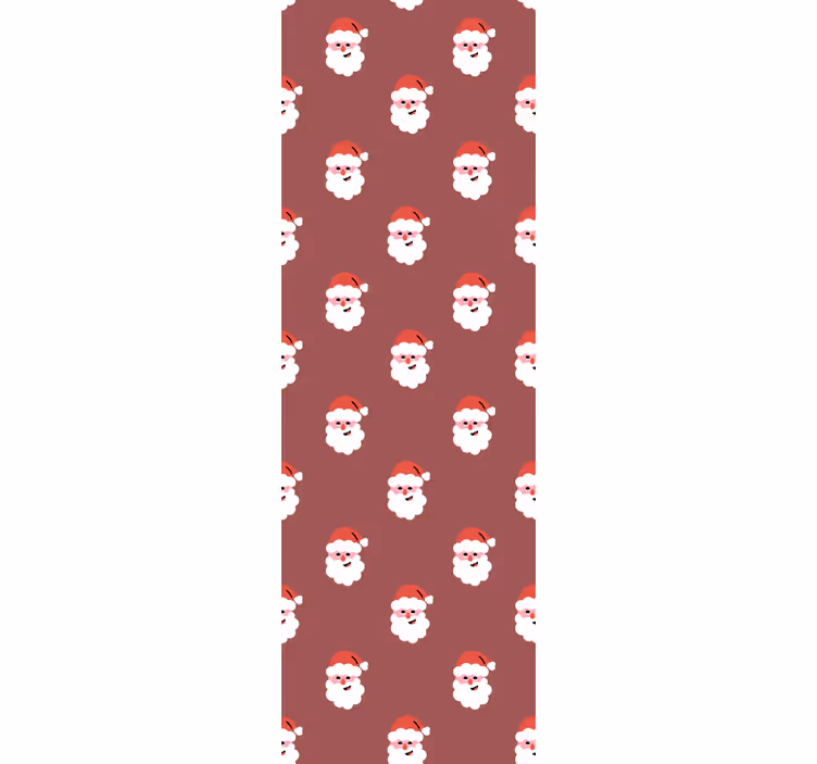 Carta da parati natalizia con motivo babbo natale - TenStickers