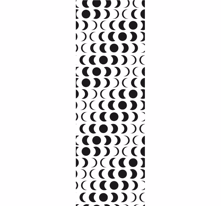 Carta da parati geometrica motivo circolare nero - TenStickers