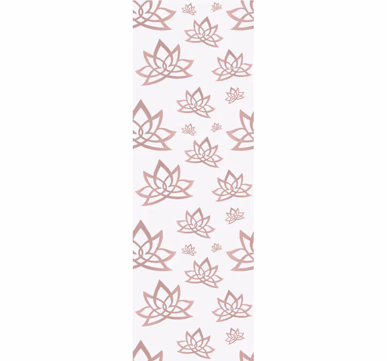 Carta da parati floreale motivo loto beige - TenStickers