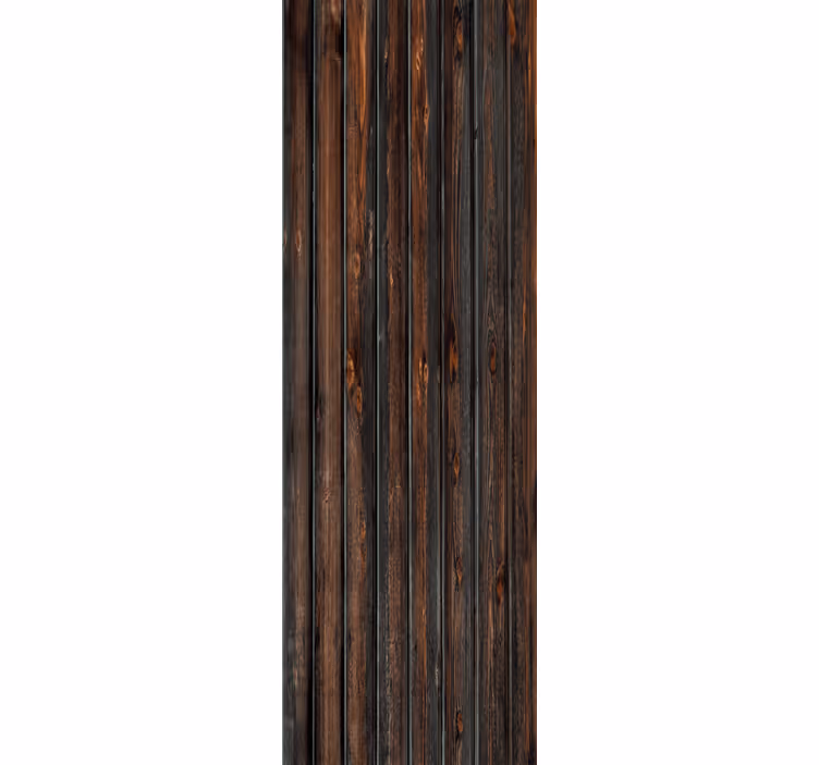 Carta da parati effetto legno pannelli marrone scuro - TenStickers