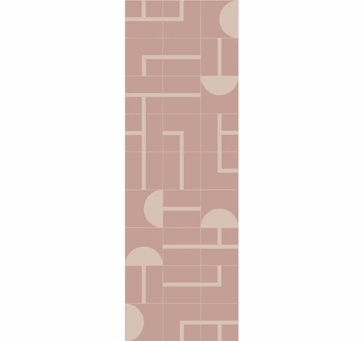 Carta da parati geometrica forme morbide beige - TenStickers