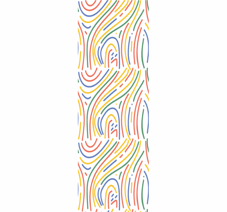 Carta da parati ufficio linee curve colorate - TenStickers