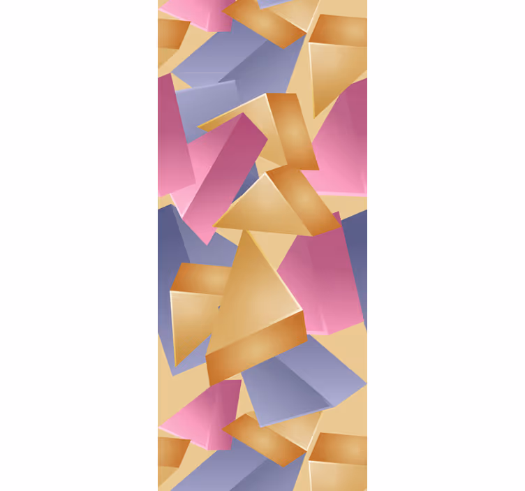 Carta da parati geometrica disposizione di forme astratte - TenStickers