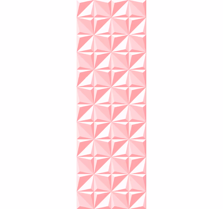 Carta da parati 3d forme geometriche rosa - TenStickers