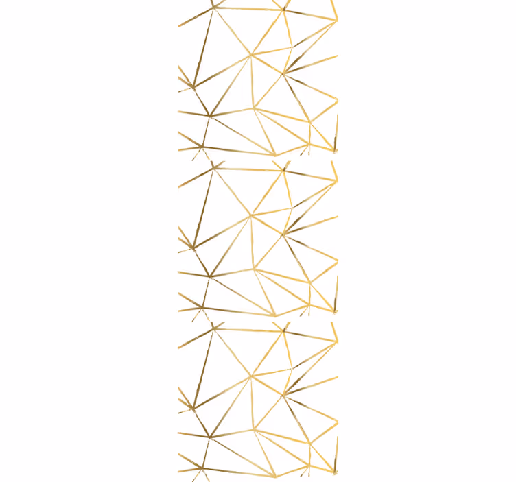Carta da parati ingresso linee dorate geometriche - TenStickers