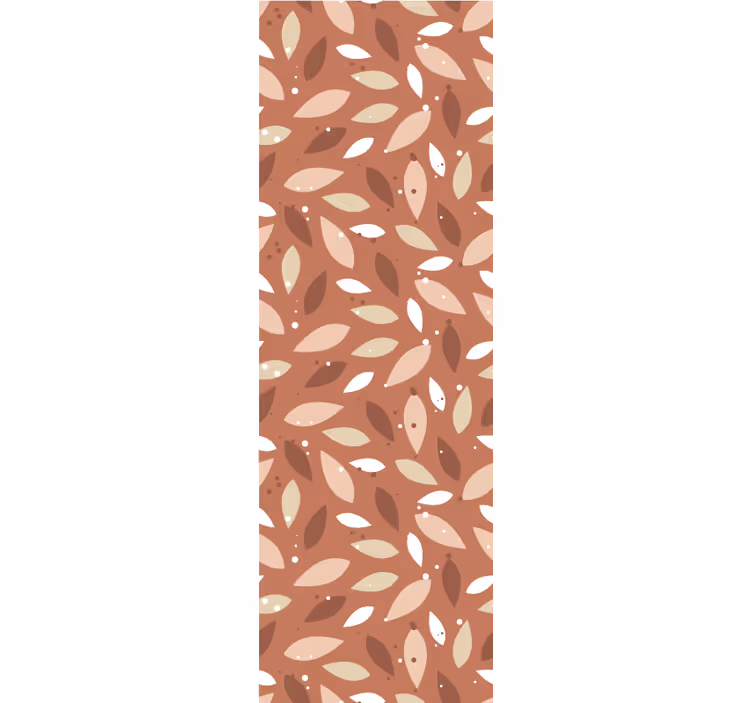 Carta da parati foglie modello naturale marrone - TenStickers