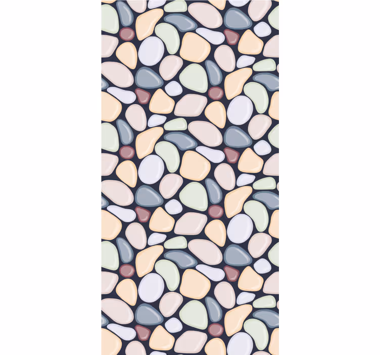 Carta da parati texture disegno a motivo di ciottoli - TenStickers