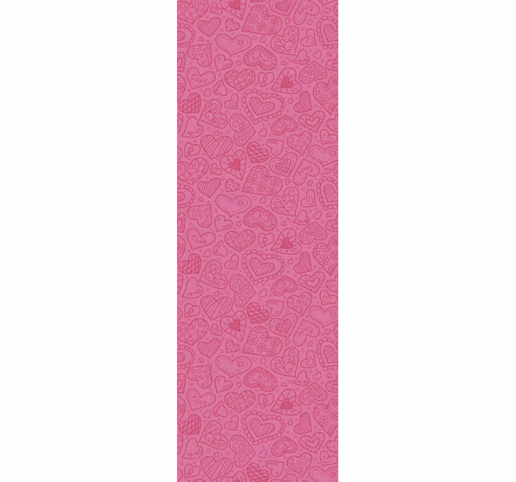 Carta da parati rosa affascinanti forme di cuore - TenStickers