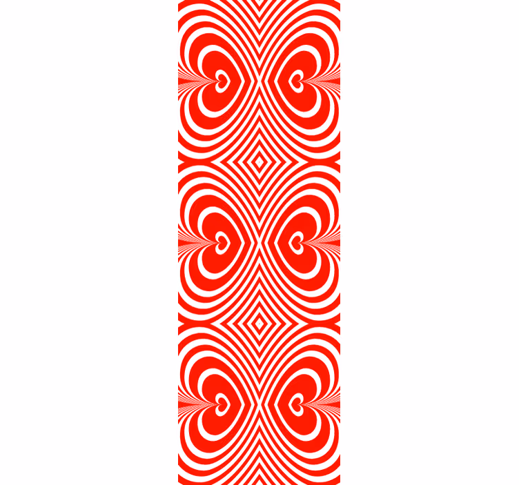 Carta da parati geometrica motivo a cuore - TenStickers