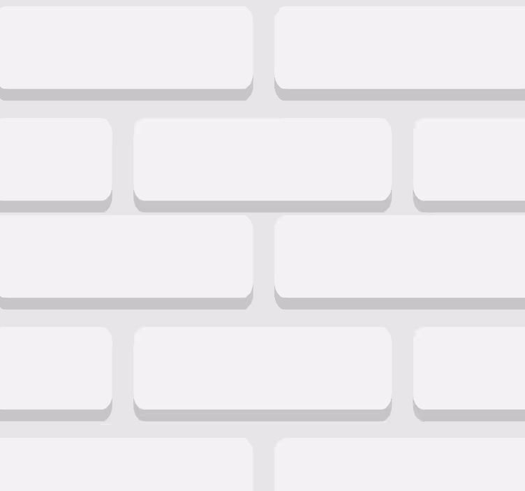 Carta da parati soggiorno mattoni bianchi realistici - TenStickers