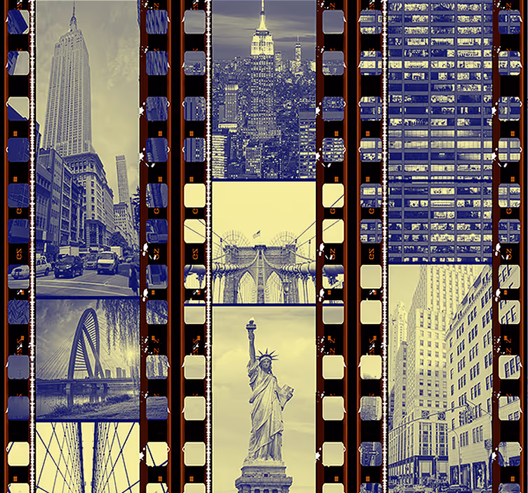 Carta da parati città urban Filmstrip Panorama - TenStickers
