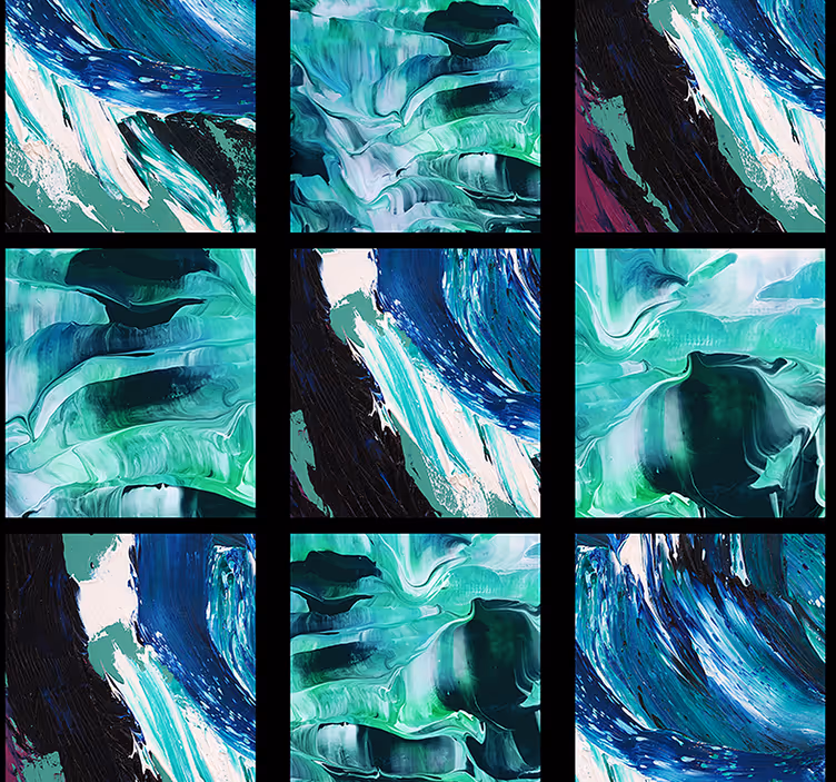Carta da parati astratta pietre azzurre - TenStickers