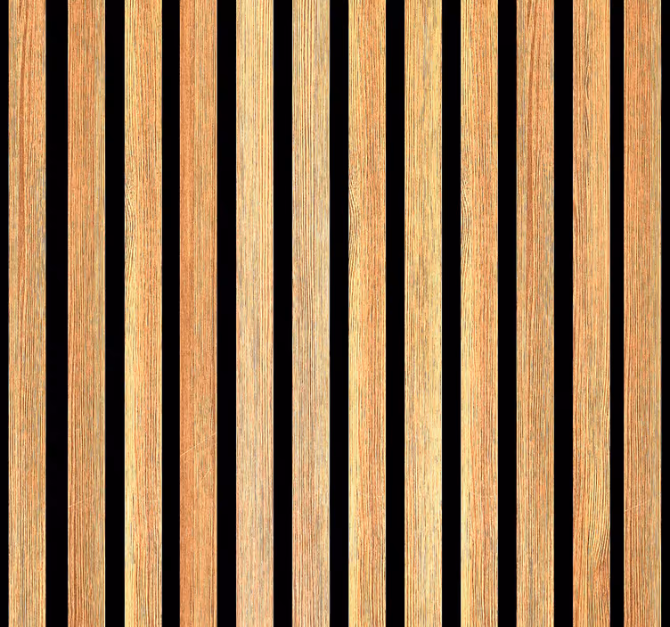 Carta da parati camera effetto legno di teak - TenStickers
