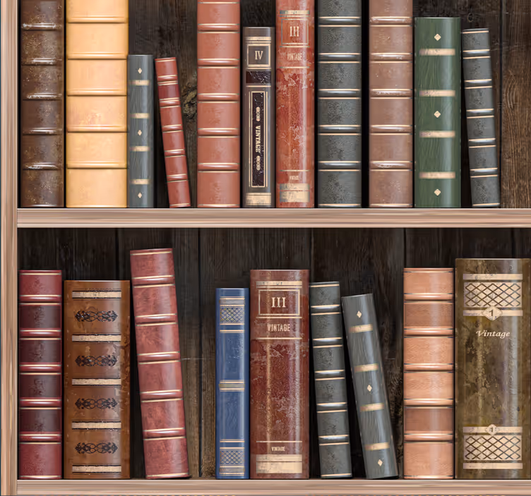 Carta da parati ufficio libri di biblioteca - TenStickers