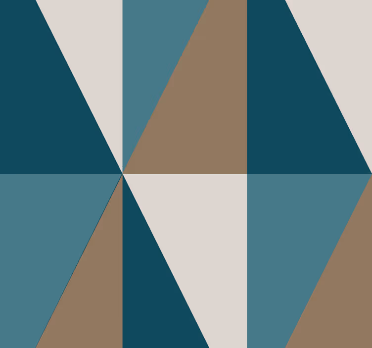 Carta da parati triangoli motivo grigio e blu - TenStickers