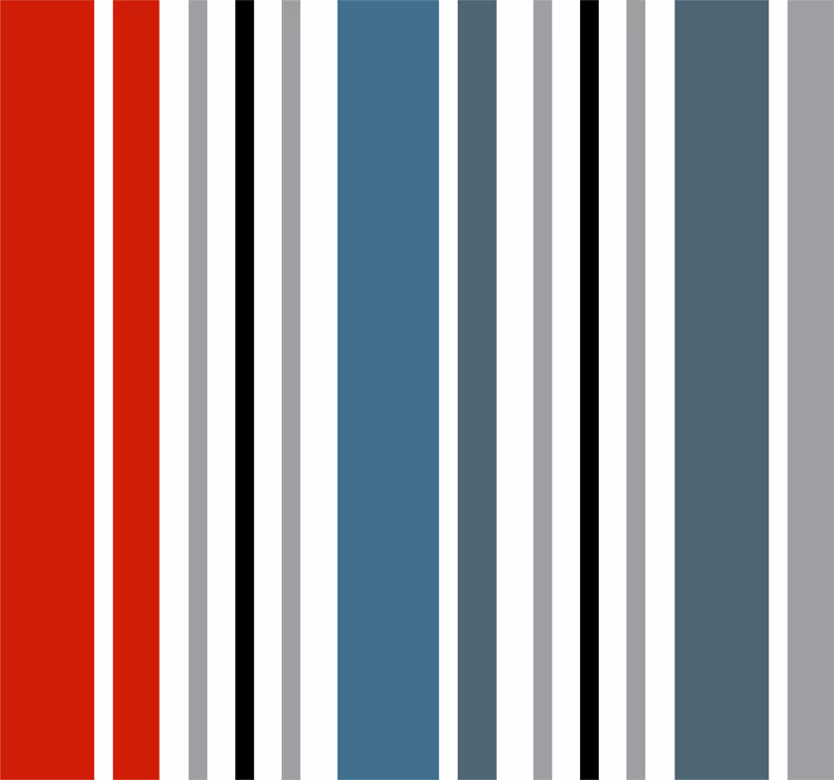 Carta da parati strisce verticali blu e rosso - TenStickers