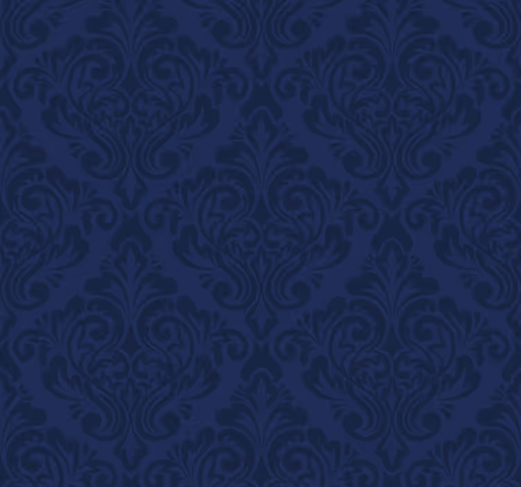 Carta da parati soggiorno damasco blu navy - TenStickers
