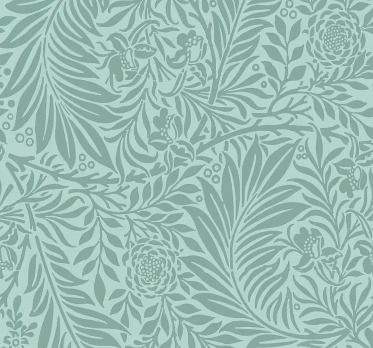 Carta da parati sala pranzo vintage verde menta - TenStickers