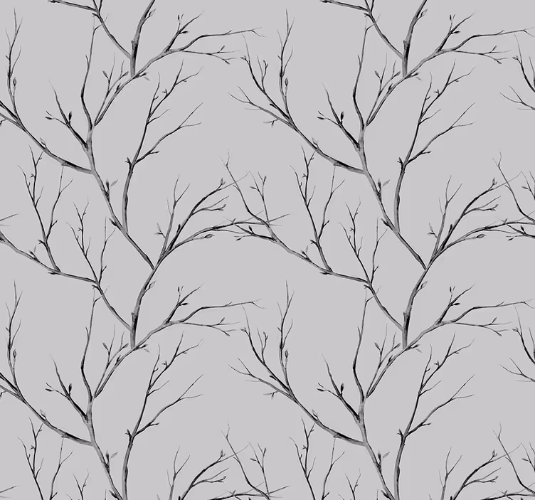 Carta da parati testata letto begli alberi grigi - TenStickers