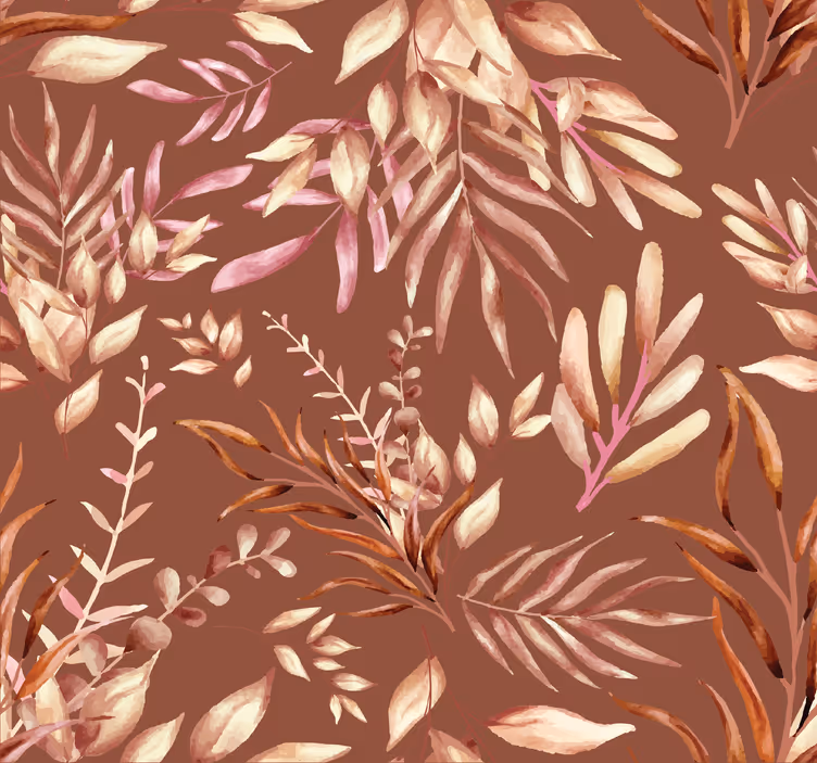 Carta da parati terracotta piante tropicali - TenStickers