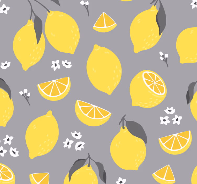 carta da parati cucina modello di agrumi - TenStickers