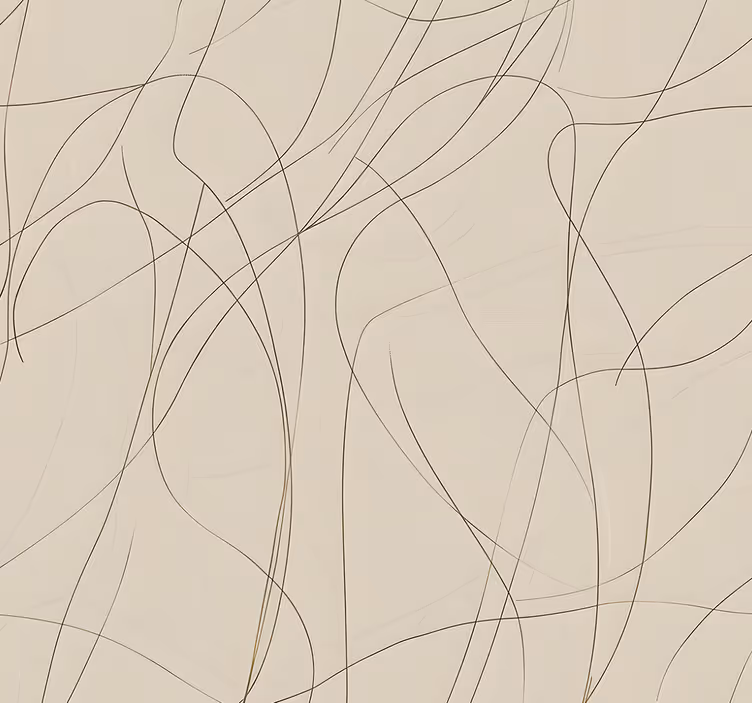 Carta da parati astratta linee sottili di design beige - TenStickers