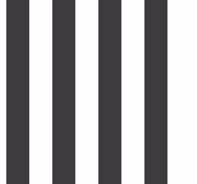Carta da parati a righe verticali colori bianco e nero - TenStickers