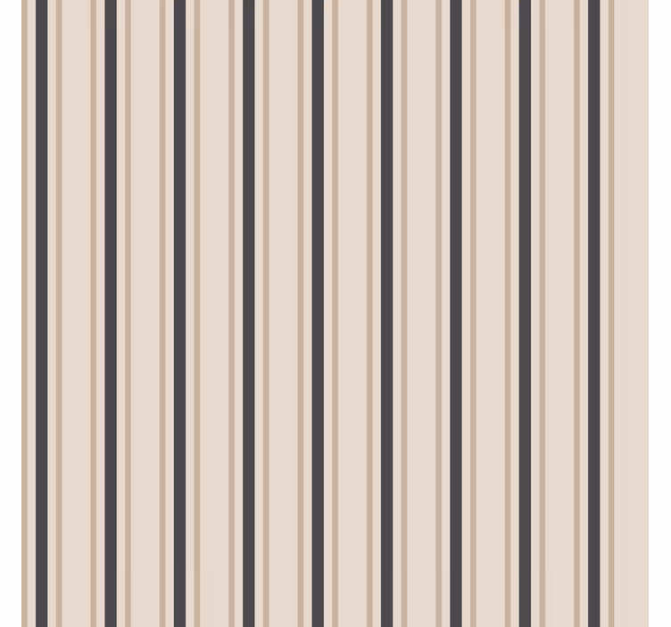 Carta da parati a righe verticali colori nero e beige - TenStickers