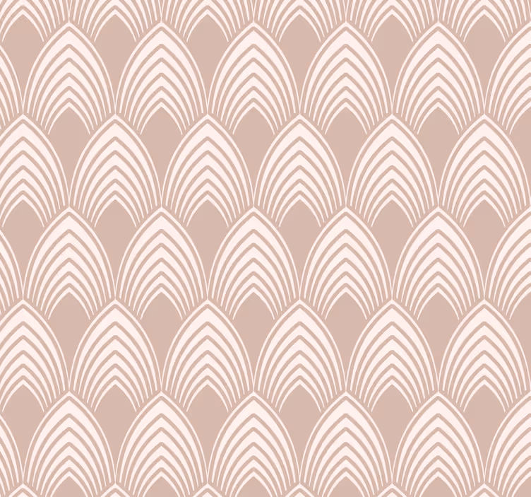 Carta da parati rosa disegno geometrico vintage - TenStickers