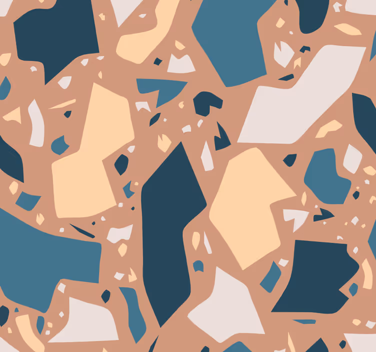 Carta da parati moderna texture fusione di forme astratte - TenStickers