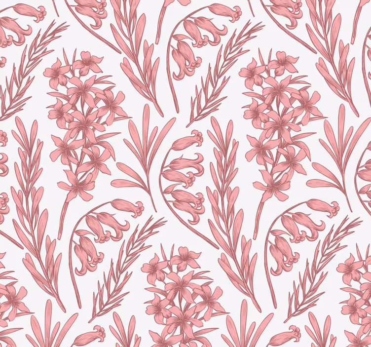 Carta da parati floreale motivo floreale lavanda - TenStickers