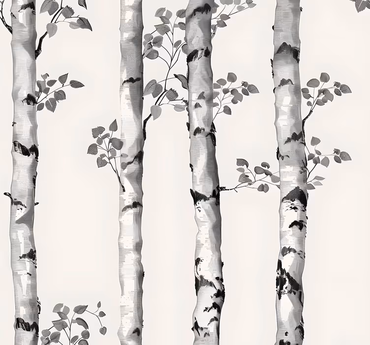Carta da parati ingresso grandi alberi invernali - TenStickers