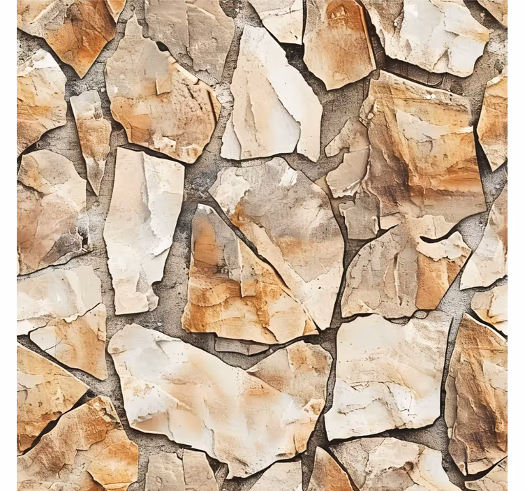 Carta da parati effetto pietra modello rustico - TenStickers
