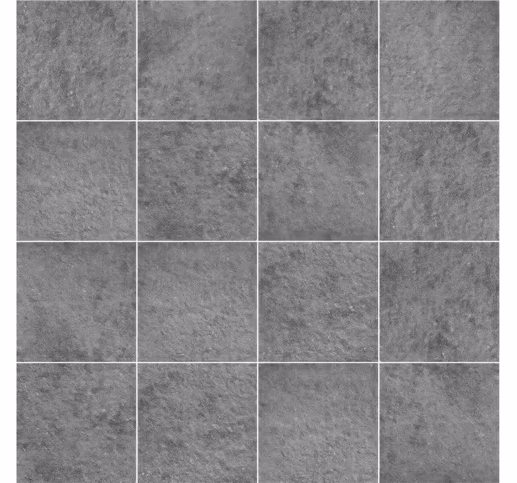 Carta da parati effetto piastrelle sfumature grigie - TenStickers