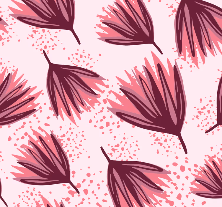 Carta da parati floreale motivo a fantasia rosa - TenStickers