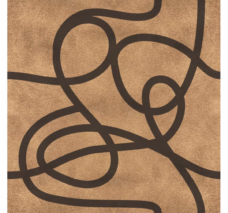 Carta da parati moderna linee marroni irregolari - TenStickers