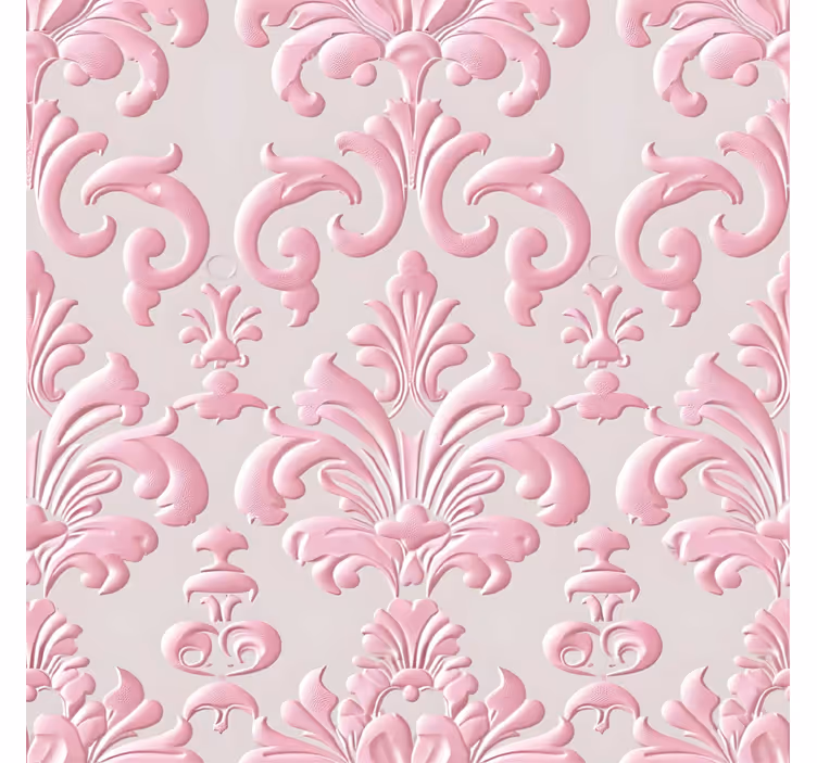 Carta da parati barocco motivo rosa - TenStickers