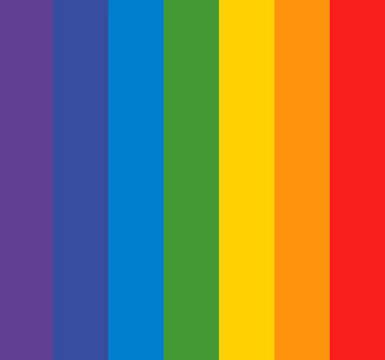 Carta da parati verticale arcobaleno di colori - TenStickers