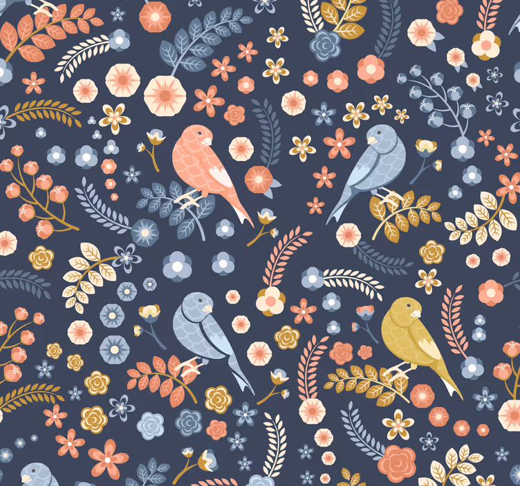 Carta da parati natura Stile nordico emily fiori - TenStickers
