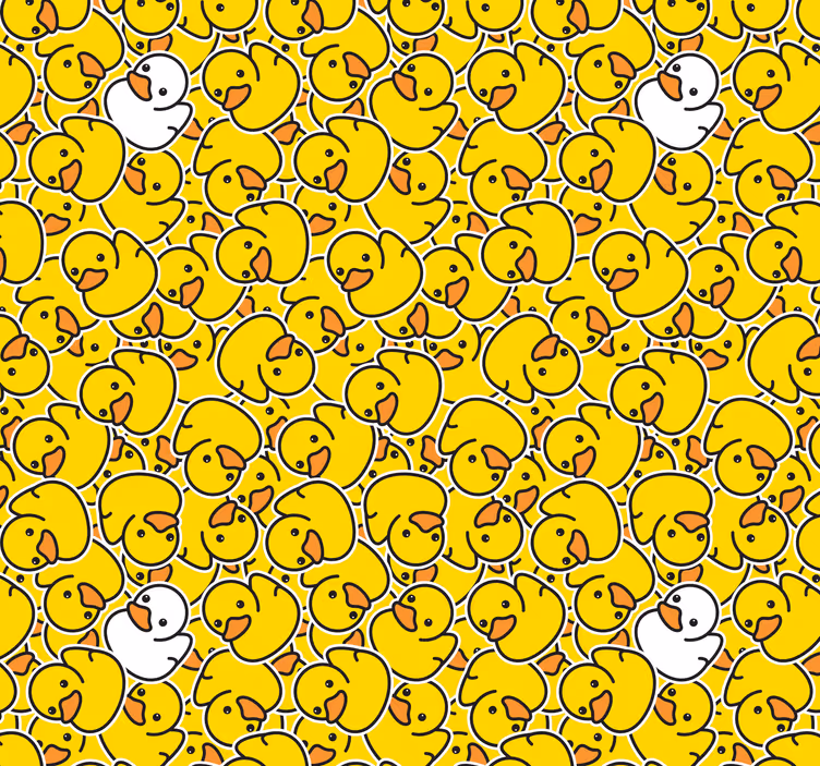 Carta da parati moderna Diversa anatra bianca carina - TenStickers